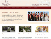 Tablet Screenshot of careonehospice.com